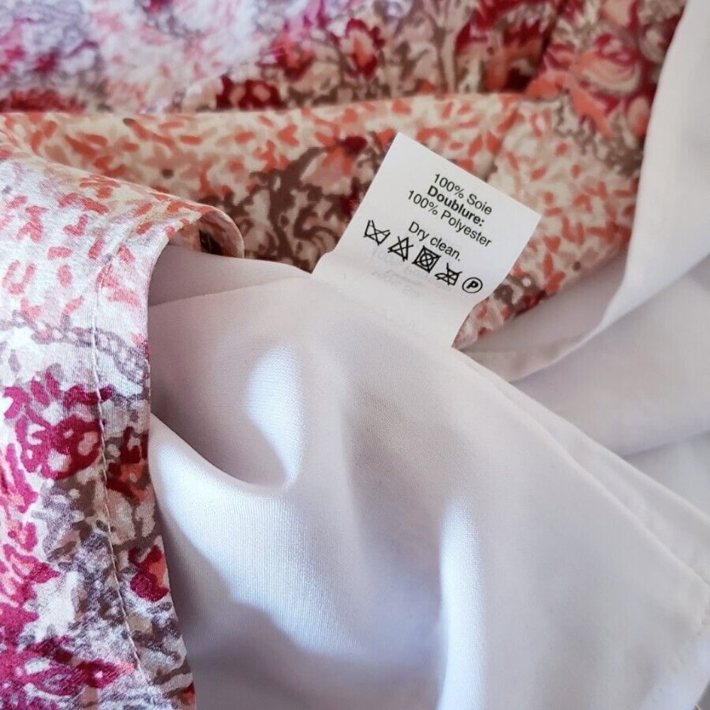Madewell Silk Cold-Shoulder Women's Dress in Watercolor Paisley Print Size M - Picture 12 of 16